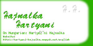 hajnalka hartyani business card